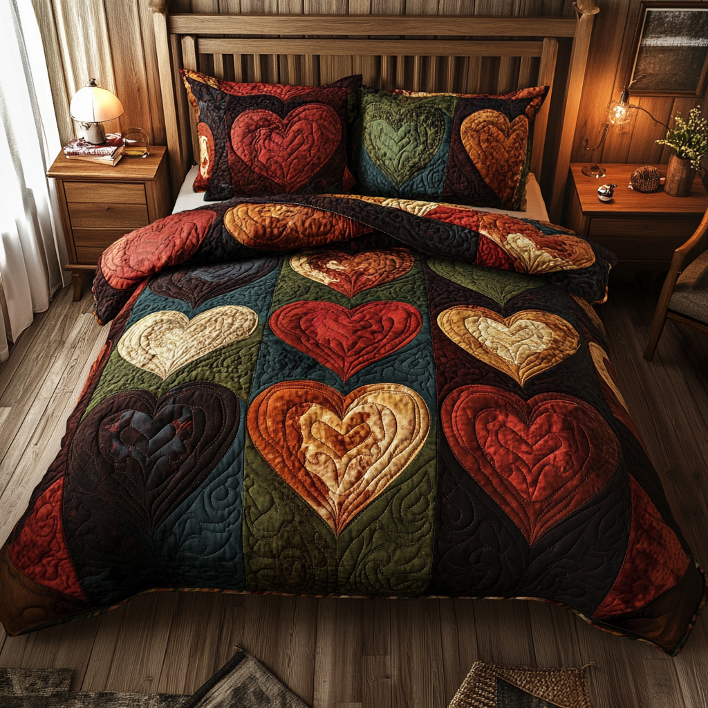 Heart TAI111124144 Quilt Bedding Set