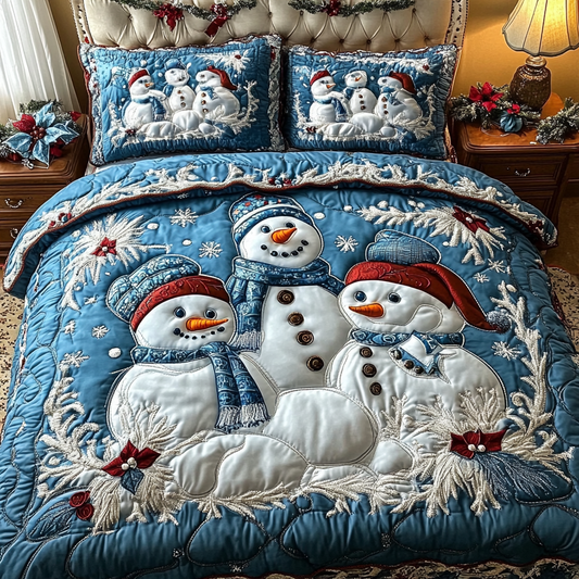 Christmas Snowman TAI101224350 Quilt Bedding Set