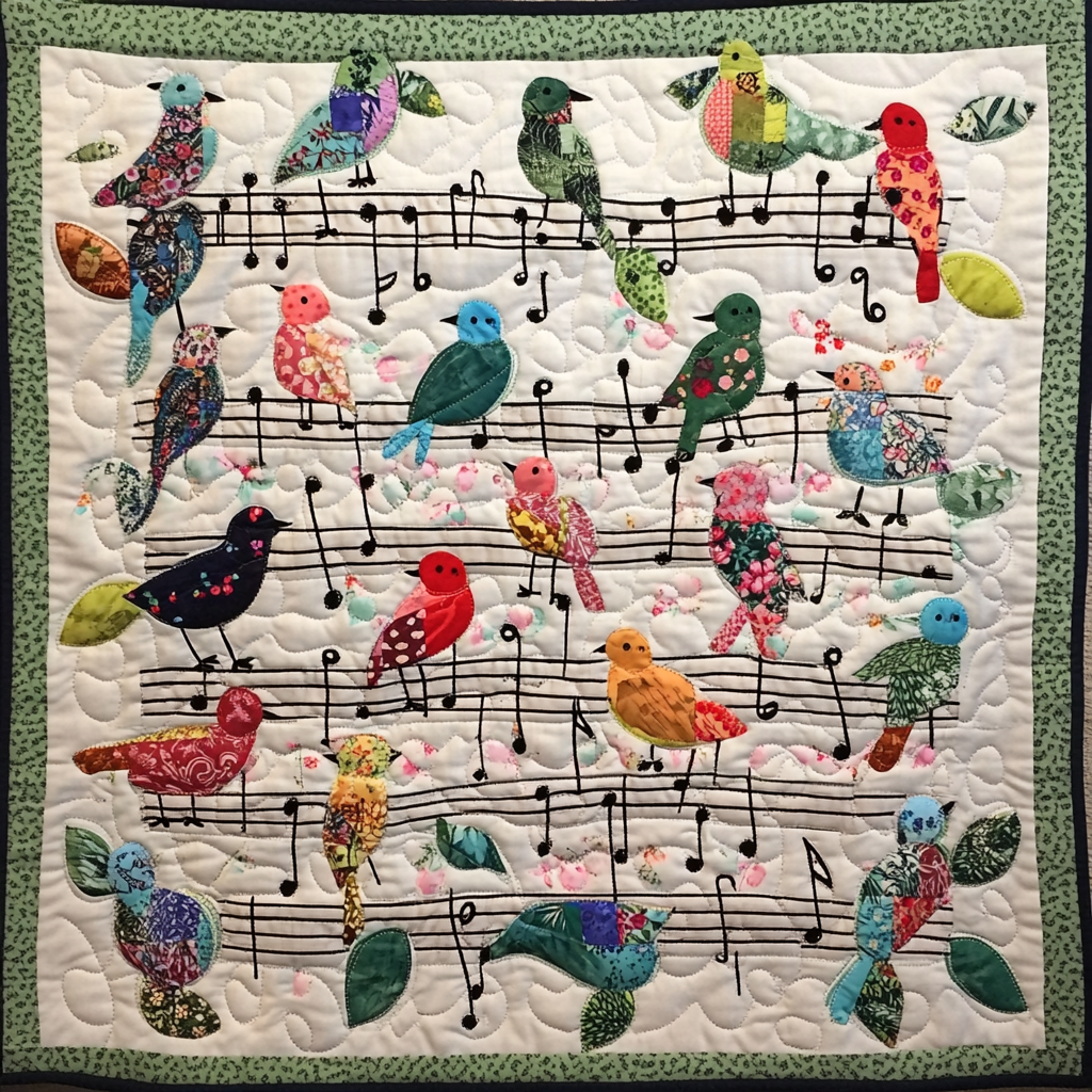 Bird Music TAI151024393 Quilt Blanket