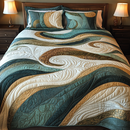 Sea Wave TAI111124167 Quilt Bedding Set