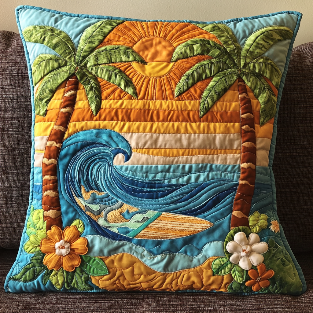 Sunset Beach DAI090125350 Quilted Pillow Case