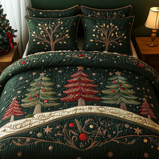 Christmas Tree TAI141124178 Quilt Bedding Set