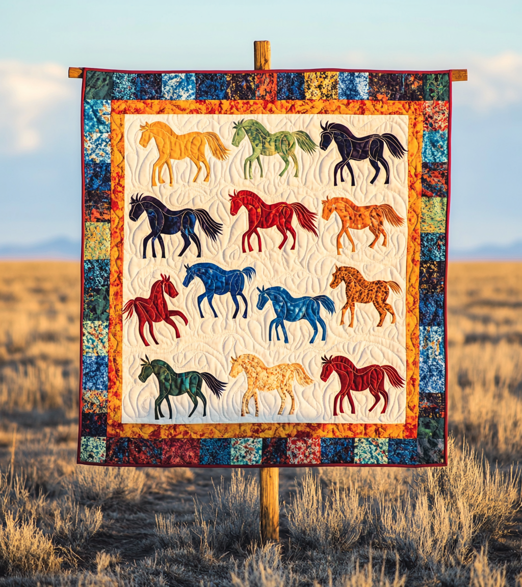 Native American Horse DAI090924082 Quilt Blanket