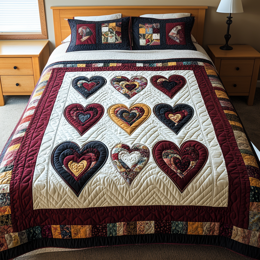 Heart DAI200125045 Quilt Bedding Set