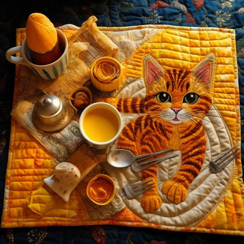 Cat TAI040124219 Quilted Placemats