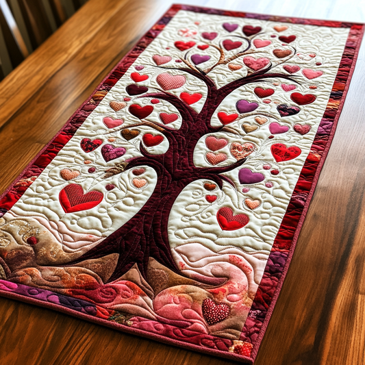 Tree Of Hearts DAI301224284 Quilted Table Runner