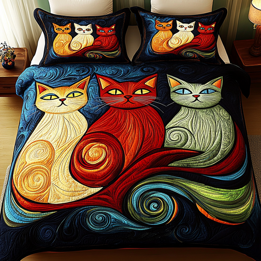 Cats TAI201124215 Quilt Bedding Set