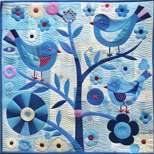 Blue Birds TAI251124179 Quilt Blanket