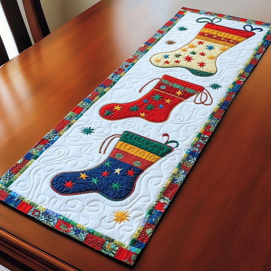 Christmas Stocking DAI231124162 Quilted Table Runner