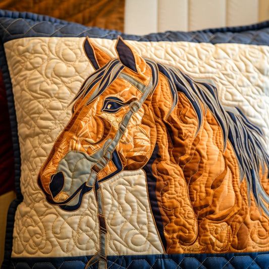 Horse TAI020324275 Quilted Pillow Case