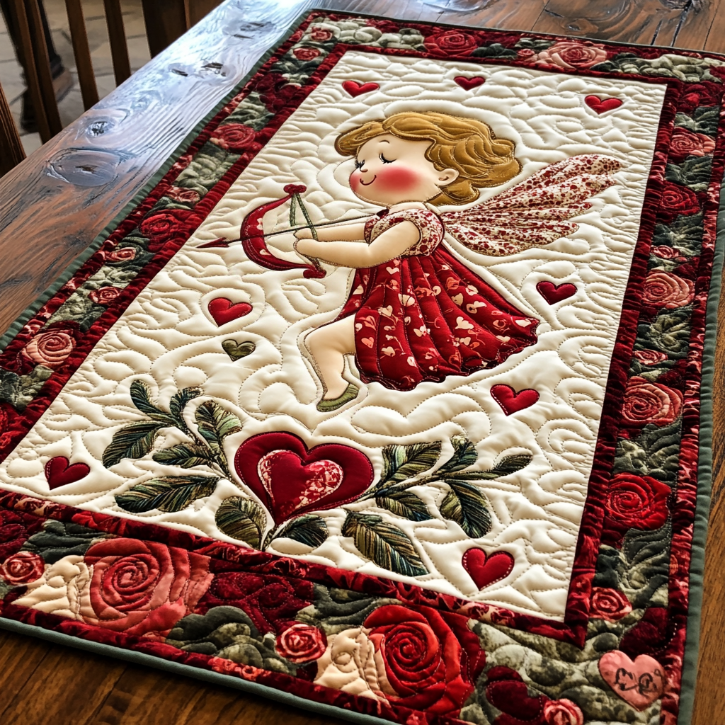 Cupid DAI150125342 Quilted Table Runner