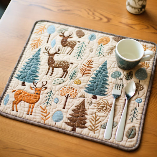 Woodland Deer TAI040124169 Quilted Placemats