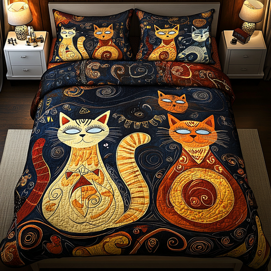 Cats TAI201124187 Quilt Bedding Set