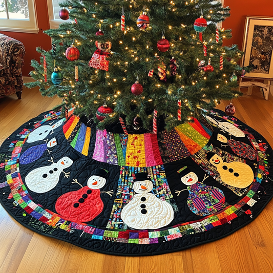 Christmas Snowman TAI021024131 Quilted Tree Skirt