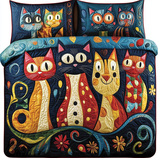 Cats TAI201124207 Quilt Bedding Set