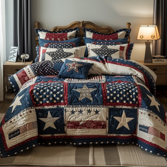 Patriotic Star TAI170724080 Quilt Bedding Set