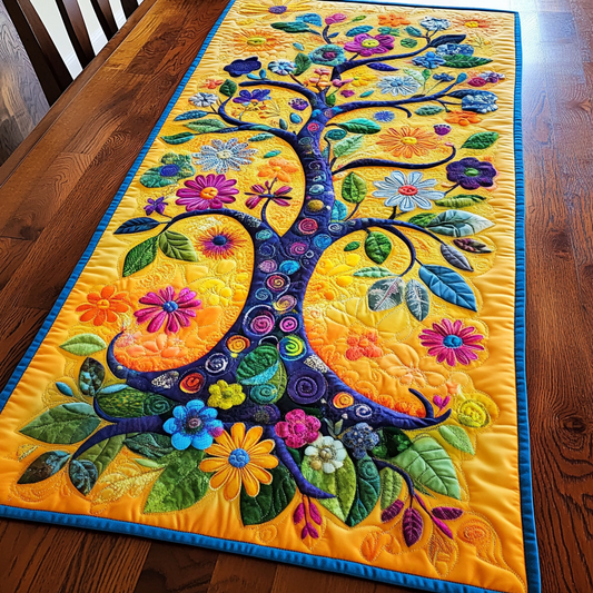 Hippie Tree Of Life DAI110225357 Quilted Table Runner