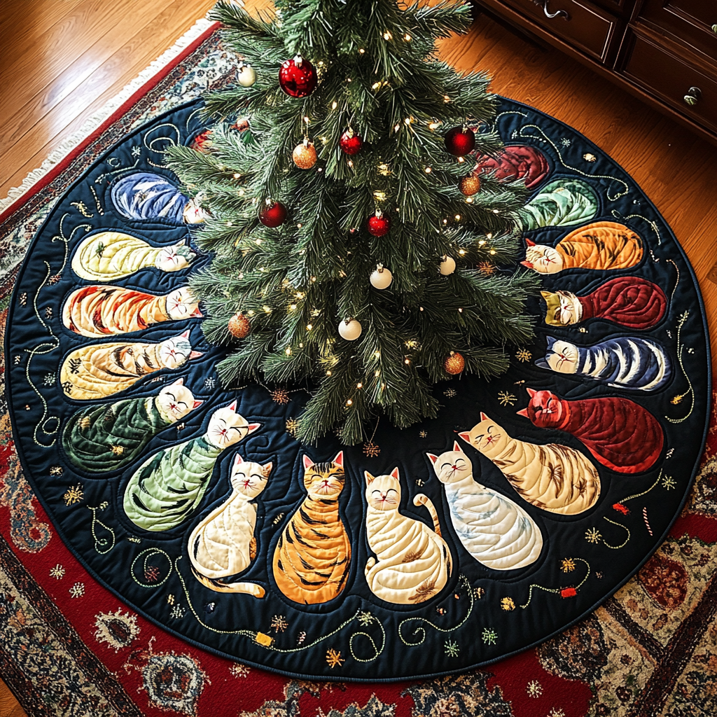 Cat TAI121024154 Quilted Tree Skirt