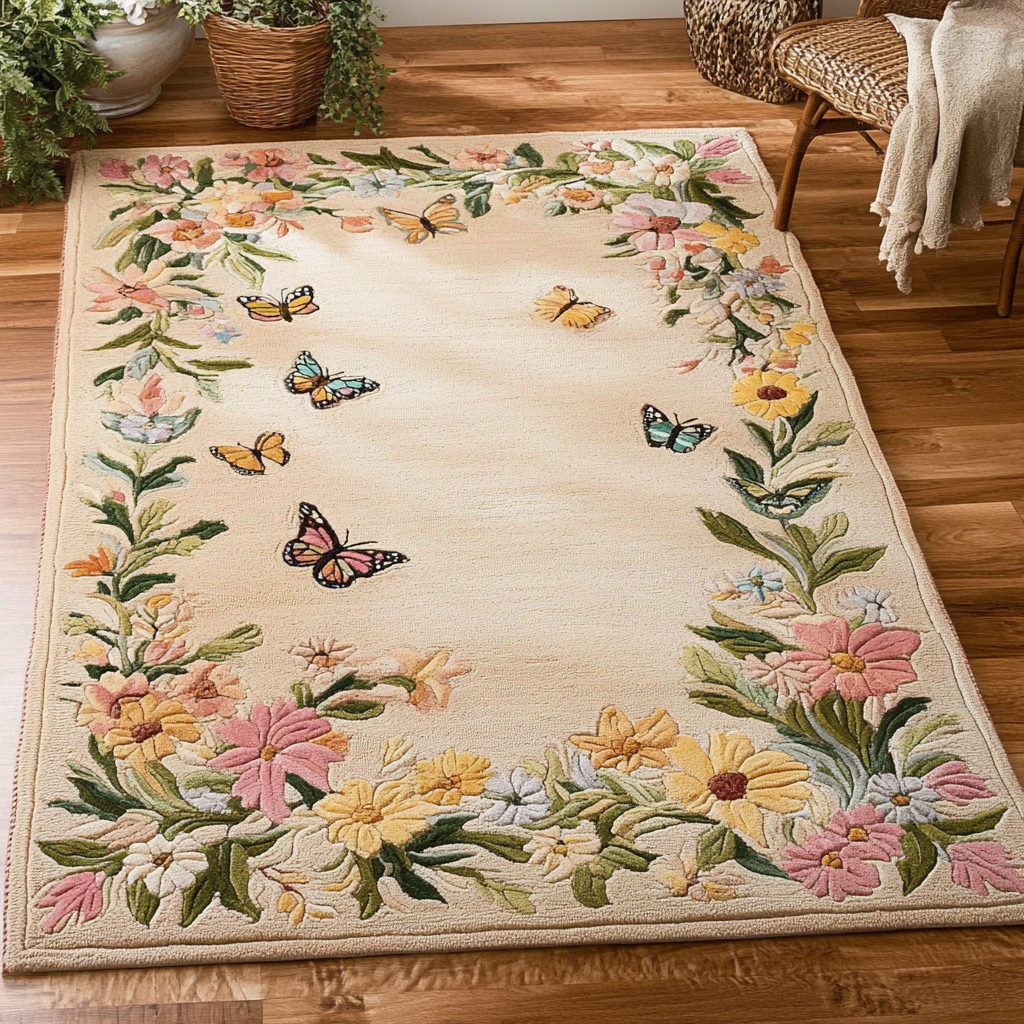 Butterfly Garden TAI141124516 Rug