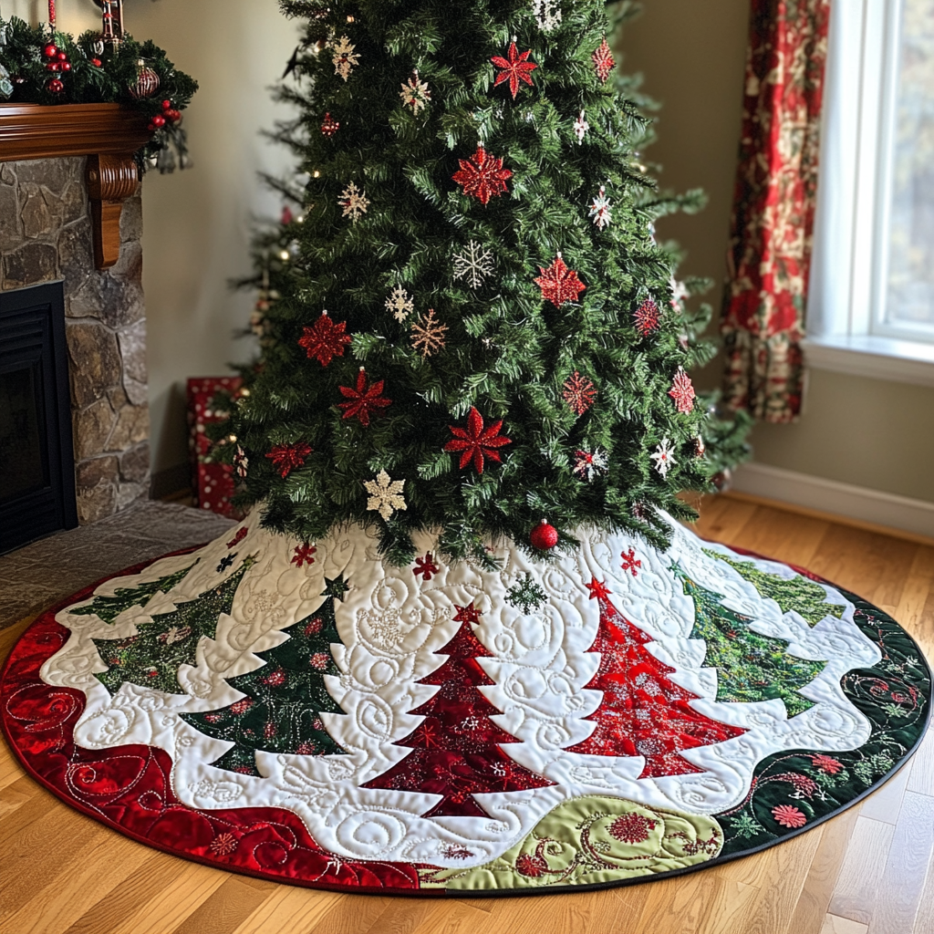 Christmas Tree TAI041024059 Quilted Tree Skirt