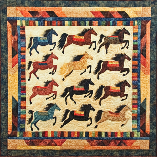 Native American Horse DAI040924189 Quilt Blanket