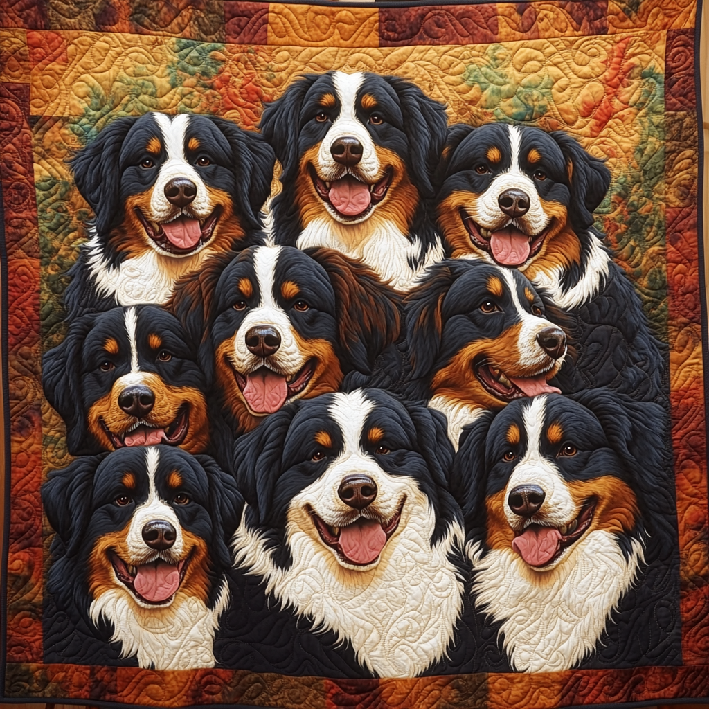 Bernese Mountain Dogs TAI111124247 Quilt Blanket