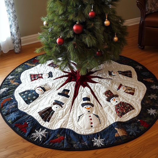 Christmas Snowman TAI040924319 Quilted Tree Skirt