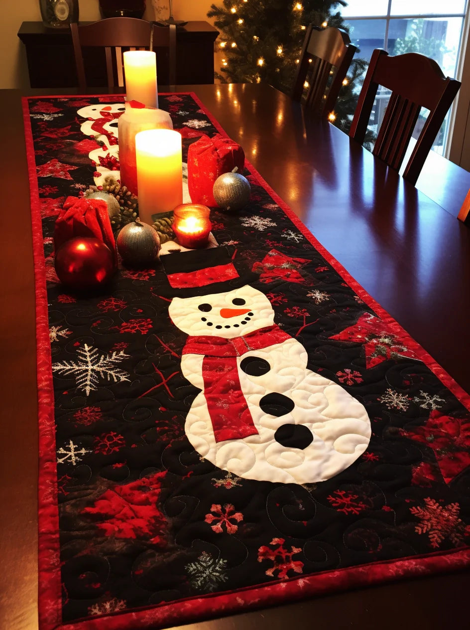 Christmas Snowman TAI280224007 Quilted Table Runner