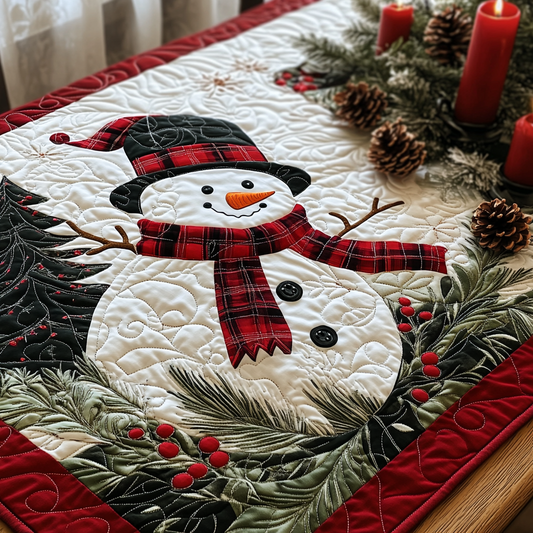 Christmas Snowman TAI111124363 Quilted Table Runner