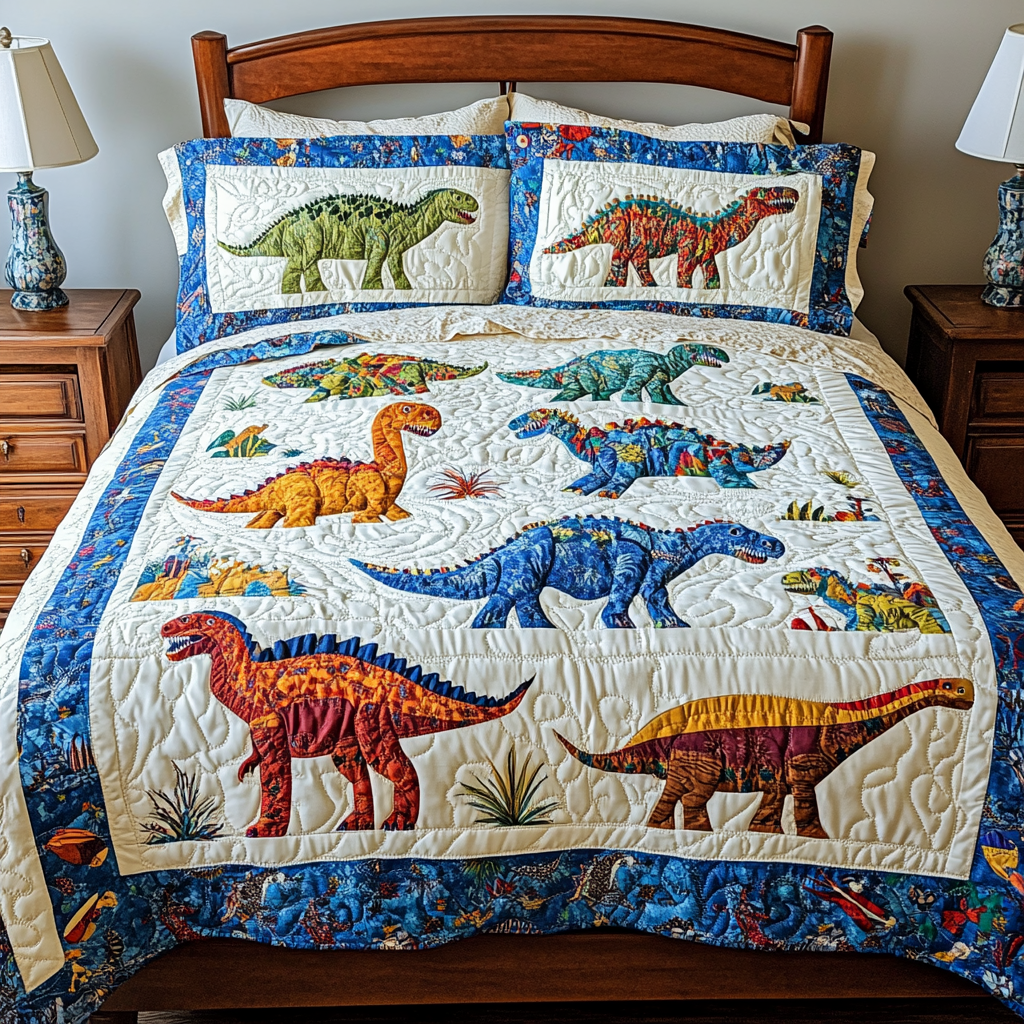 Dinosaur DAI281124150 Quilt Bedding Set