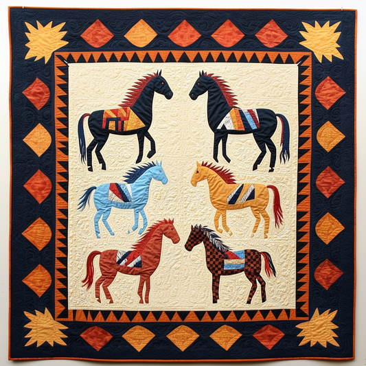 Native American Horse DAI090924086 Quilt Blanket