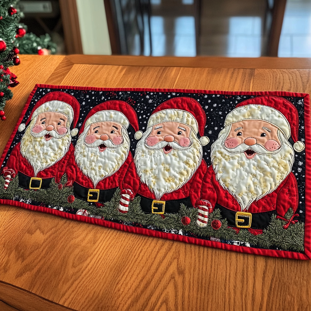 Christmas Santa TAI040924340 Quilted Table Runner