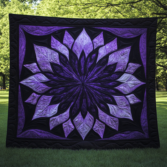 Purple Flower TAI080824152 Quilt Blanket