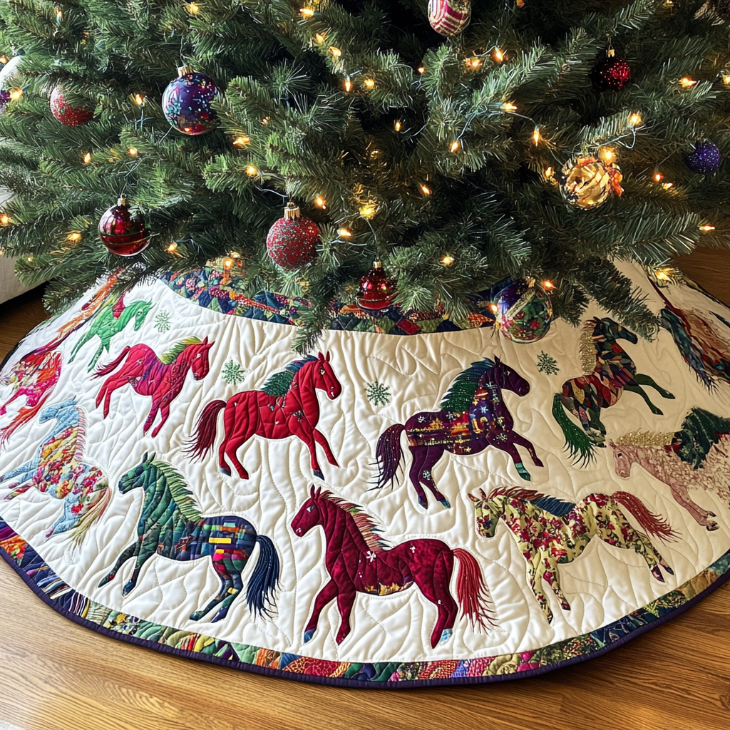 Horse DAI230924008 Quilted Tree Skirt