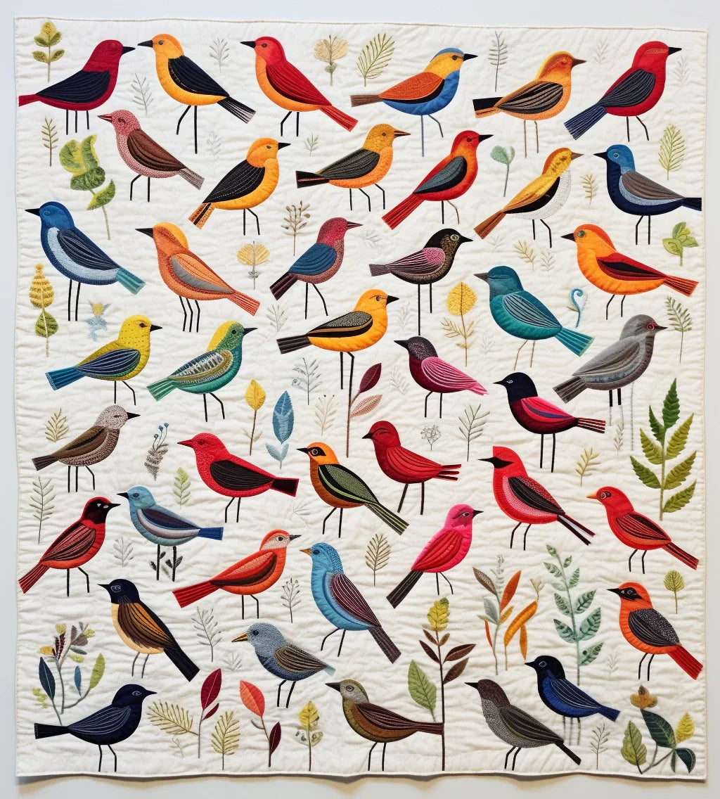 Birds BL9112390 Quilt Blanket