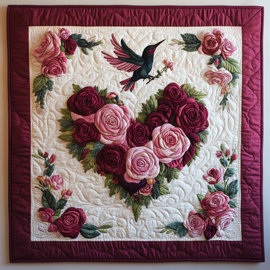 Rose Hummingbird DAI241224438 Quilt Blanket