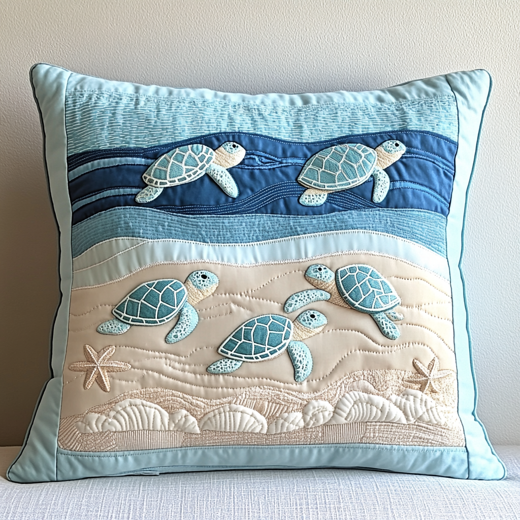 Sea Turtle TAI141124344 Quilted Pillow Case