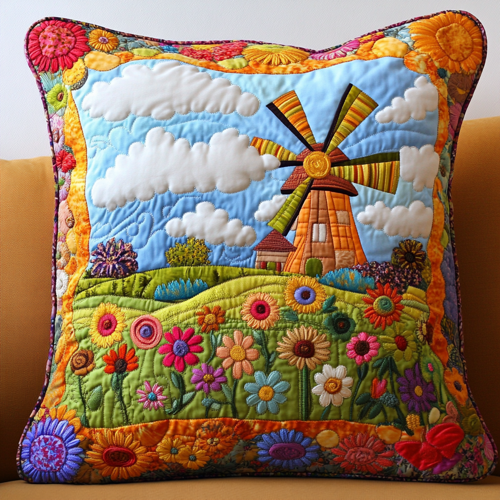 Windmill Field DAI301224133 Quilted Pillow Case