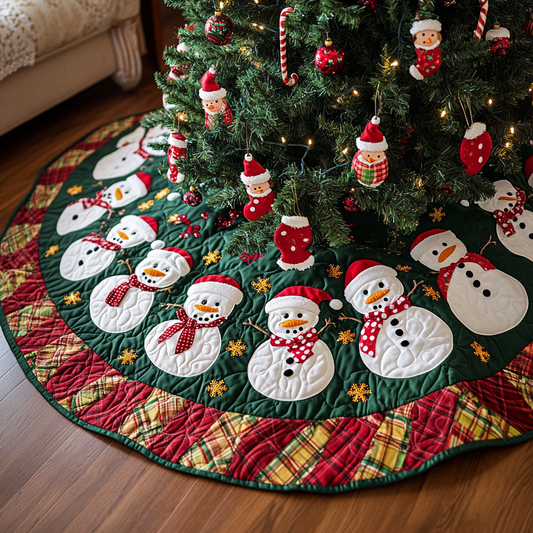 Christmas Snowman TAI041024170 Quilted Tree Skirt