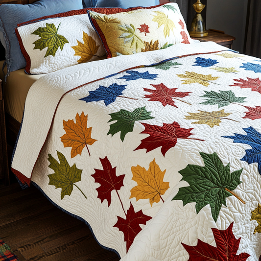 Maple Leaves DAI280824040 Quilt Bedding Set