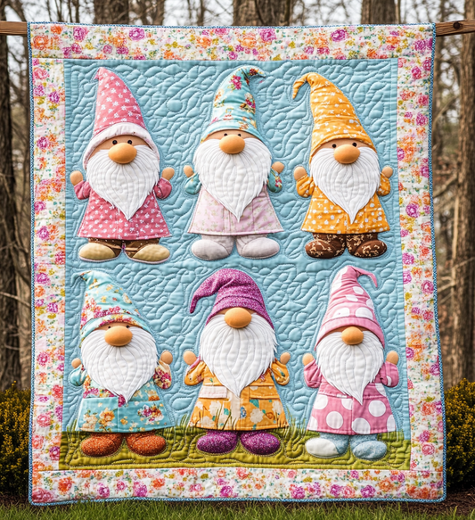 Easter Gnome DAI090125116 Quilt Blanket