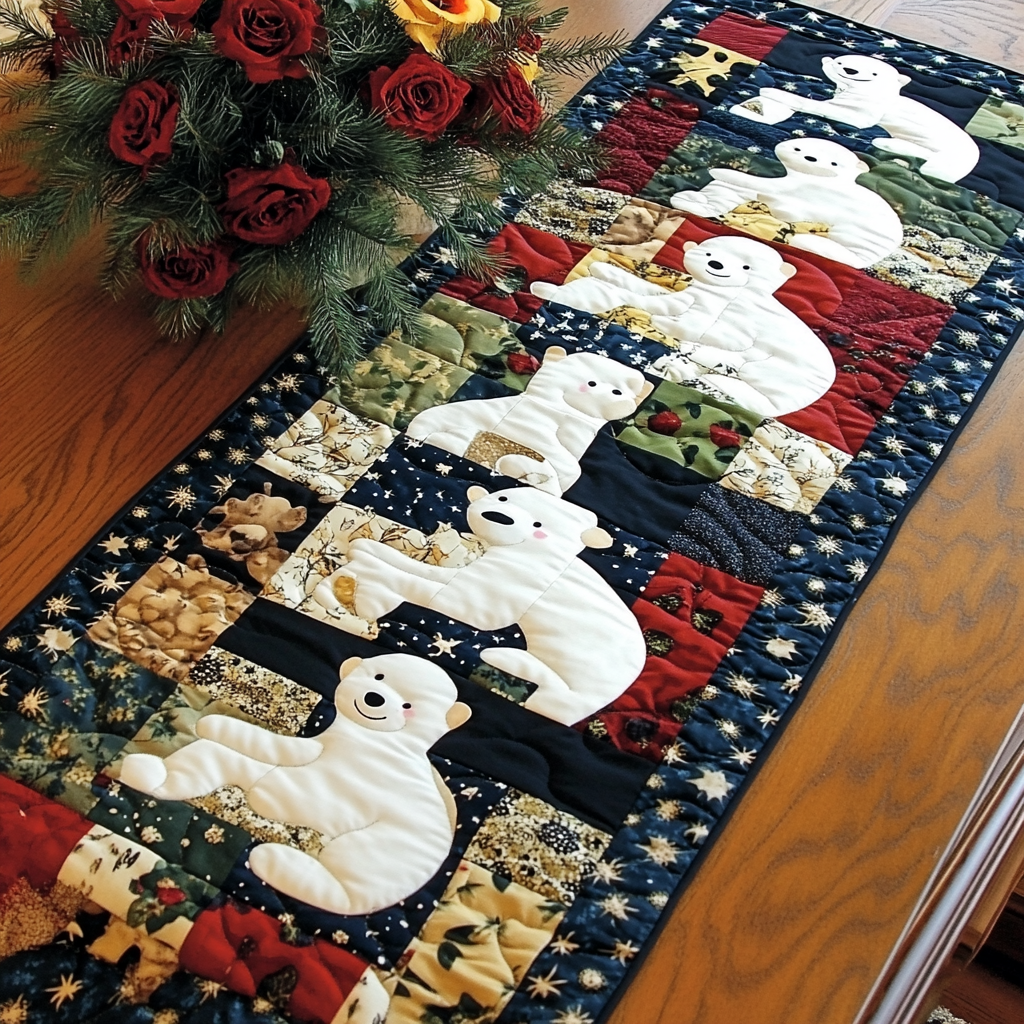 Polar Bear TAI040924332 Quilted Table Runner