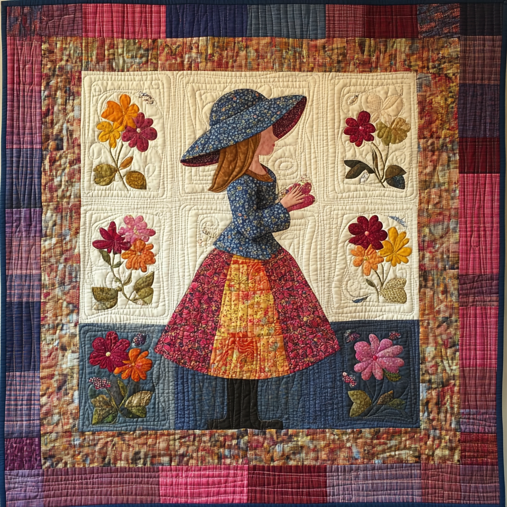 Sunbonnet Sue DAI040924240 Quilt Blanket