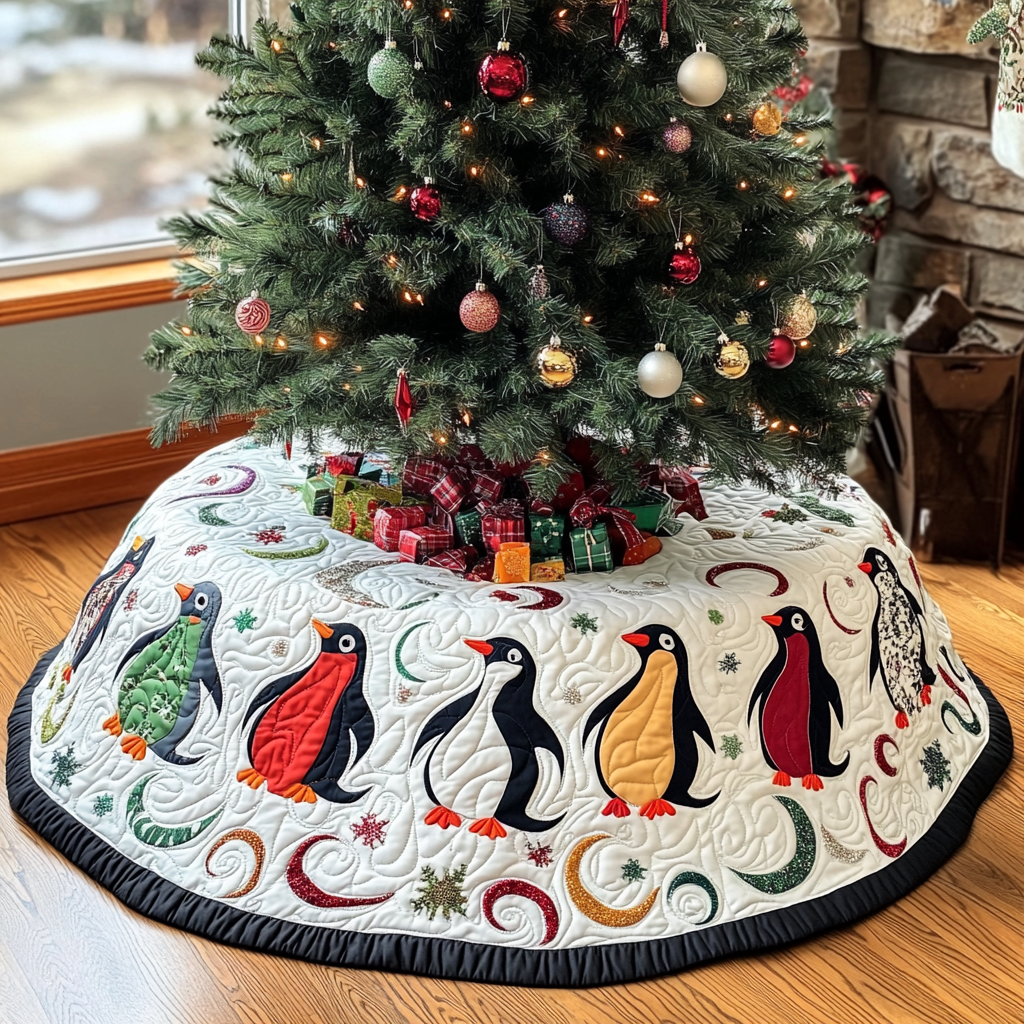 Penguin DAI040924124 Quilted Tree Skirt