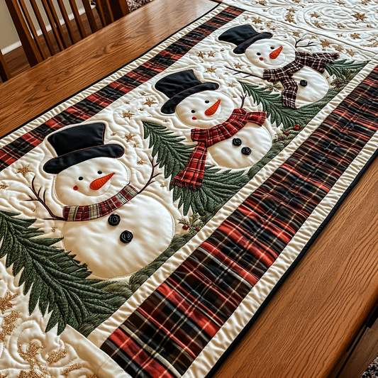 Christmas Snowman TAI111124307 Quilted Table Runner