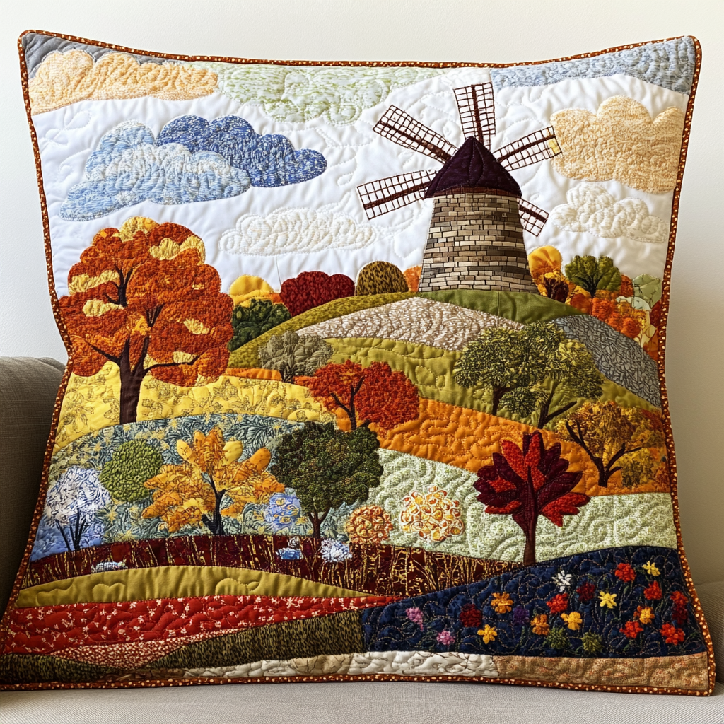 Windmill Field DAI301224128 Quilted Pillow Case