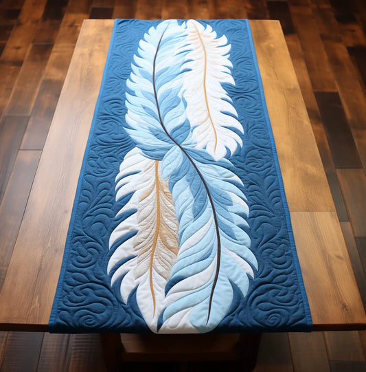 Feather TAI271223064 Quilted Table Runner