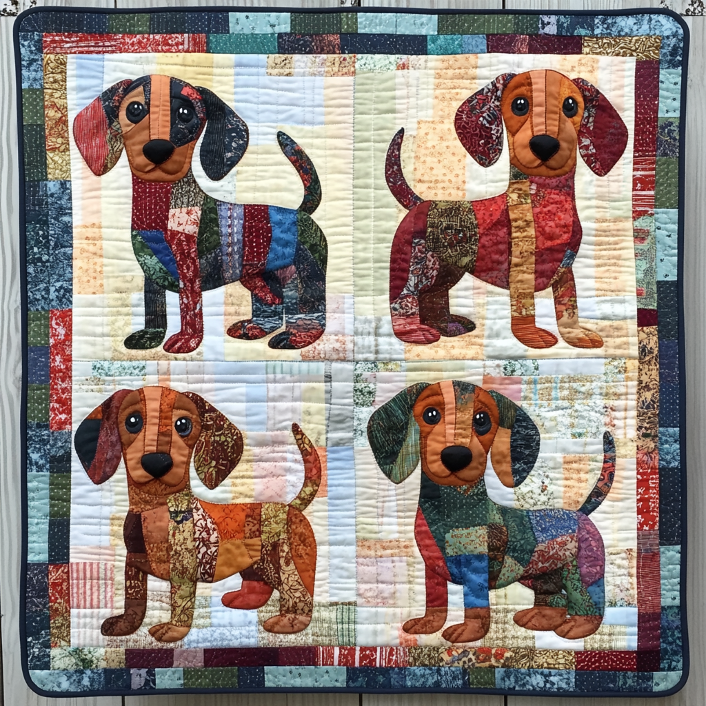 Dachshund DAI190824222 Quilted Placemats