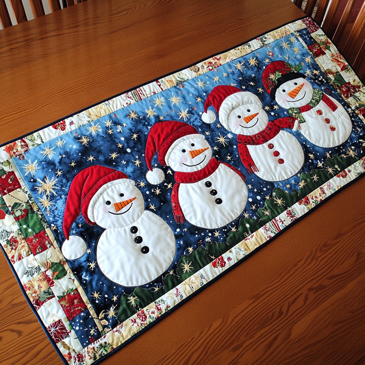 Christmas Snowman TAI040924361 Quilted Table Runner