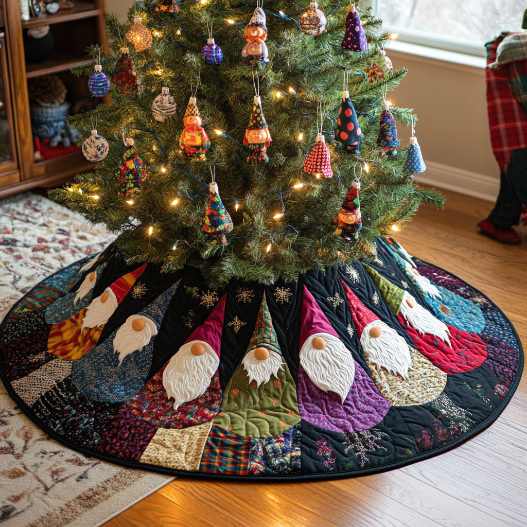 Christmas Gnome TAI021024145 Quilted Tree Skirt